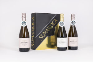 Lote Navideño Nº 111 con Cava Brut Reserva y Brut Rosé Pinot Noir Sumarroca en estuche de 3 botellas