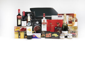 lote navideño 25 baul gourmet con ibericos y vino